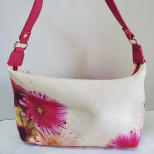 Off White Pink Flower Pink Purse